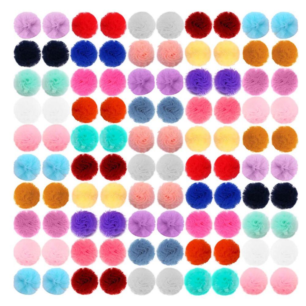 

10 шт. сетчатые круглые кружевные резинки для домашних животных, декоративные кружевные банты для собак, банты для ухода за домашними животными, свадебные банты