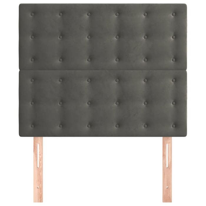 Maison Exclusive - Tête de lit Gris foncé 90x5x118/128 cm Velours