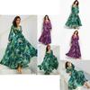 Elegant Women Ladies Chiffon Boho Long Sleeve Maxi Dress For Evening Events