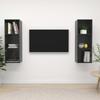 Wall-mounted TV Cabinets 2 Pcs Glossy Engineered Wood