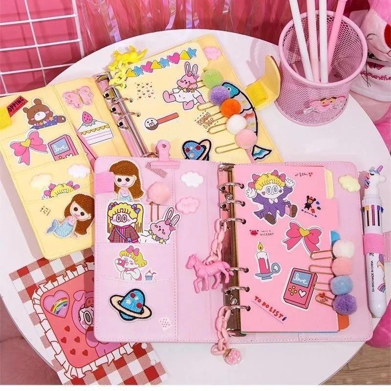 Fairy Instagram Style Hand Account Book Set Cute Macaron Color Girlish Notebook Journal with Stickers and Decorative Accessories Perfect Gift for Girl