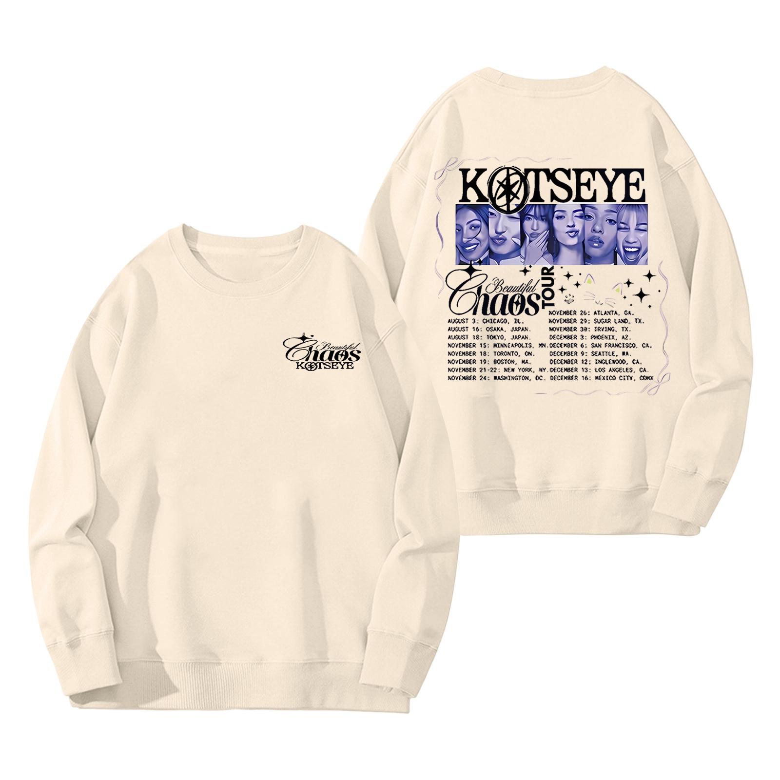 

Женский модный и повседневный свитшот с длинным рукавом, круглым вырезом и принтом S бежевый