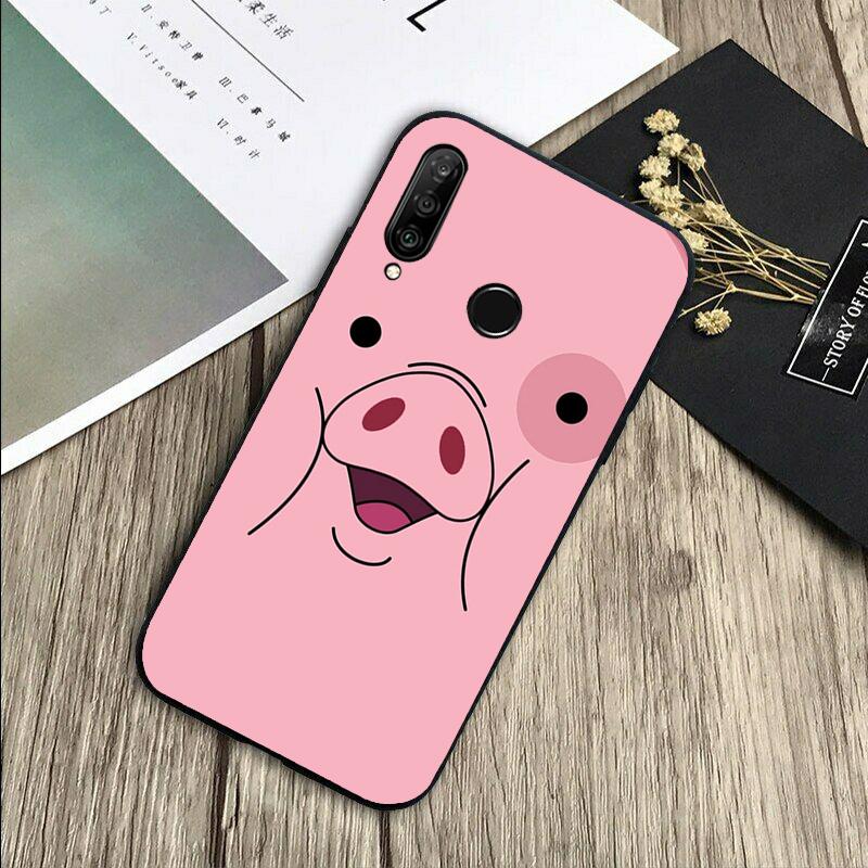 Cute PINK Kawai Pig For Huawei Nova Y72 Y73 Y90 Y70 Y60 Y91 Y61 12s 12i 11i 8i 9 10 SE P40 Lite P60 P30 Pro Case