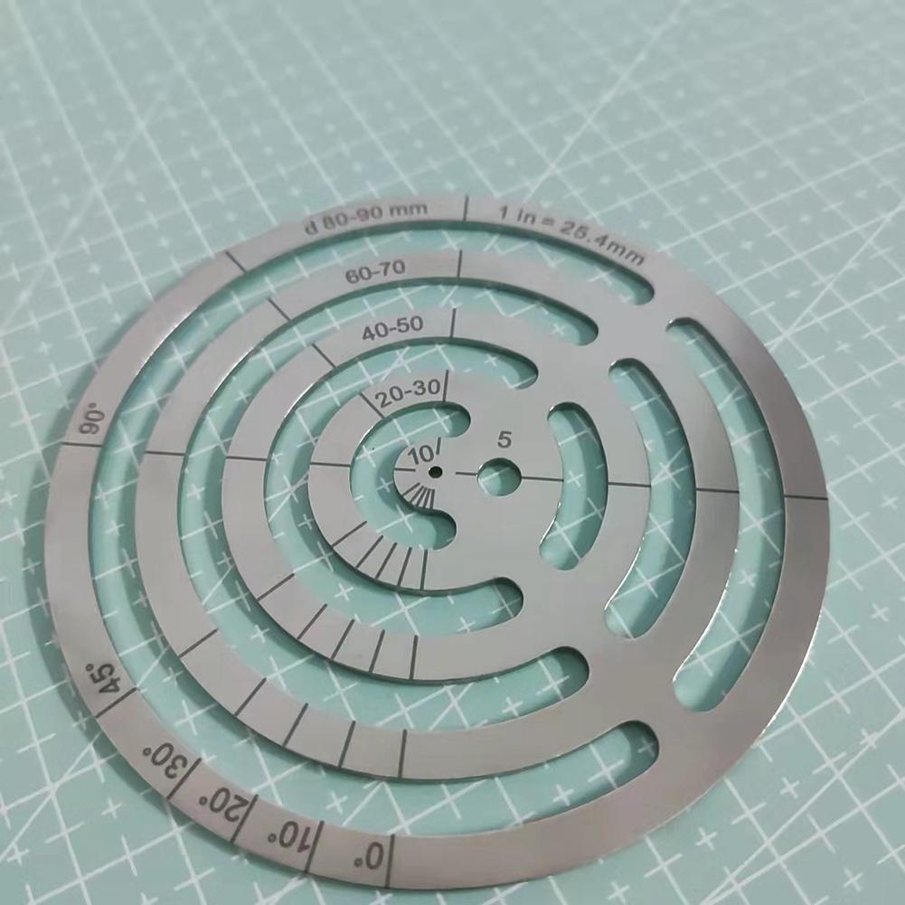 M-Modern-Leather Cutting Tools Corner Cutting Ruler Metal Concentric Circles Template Round Leather Corner Punch