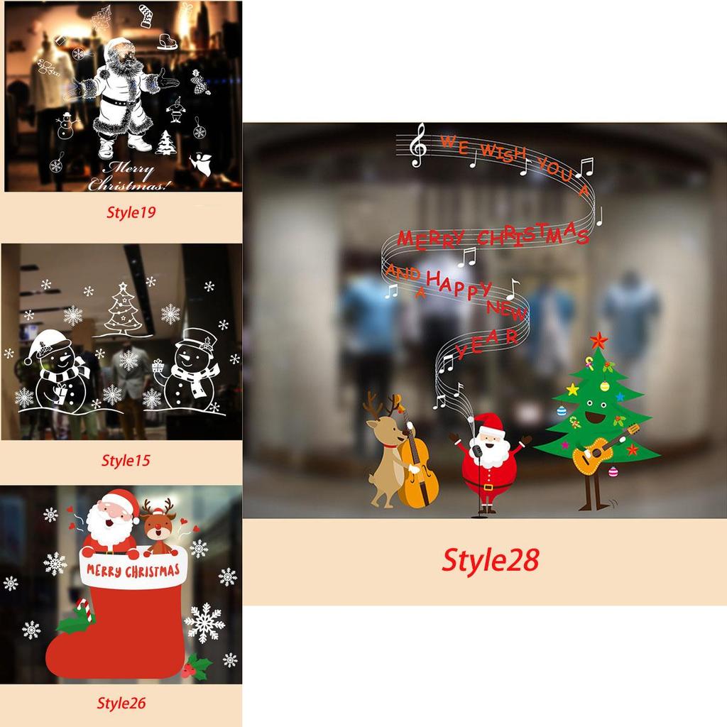 Timeless Design Removable Santa Claus Window Door Wall Sticker Vinyl Decal For Xmas Home Decor