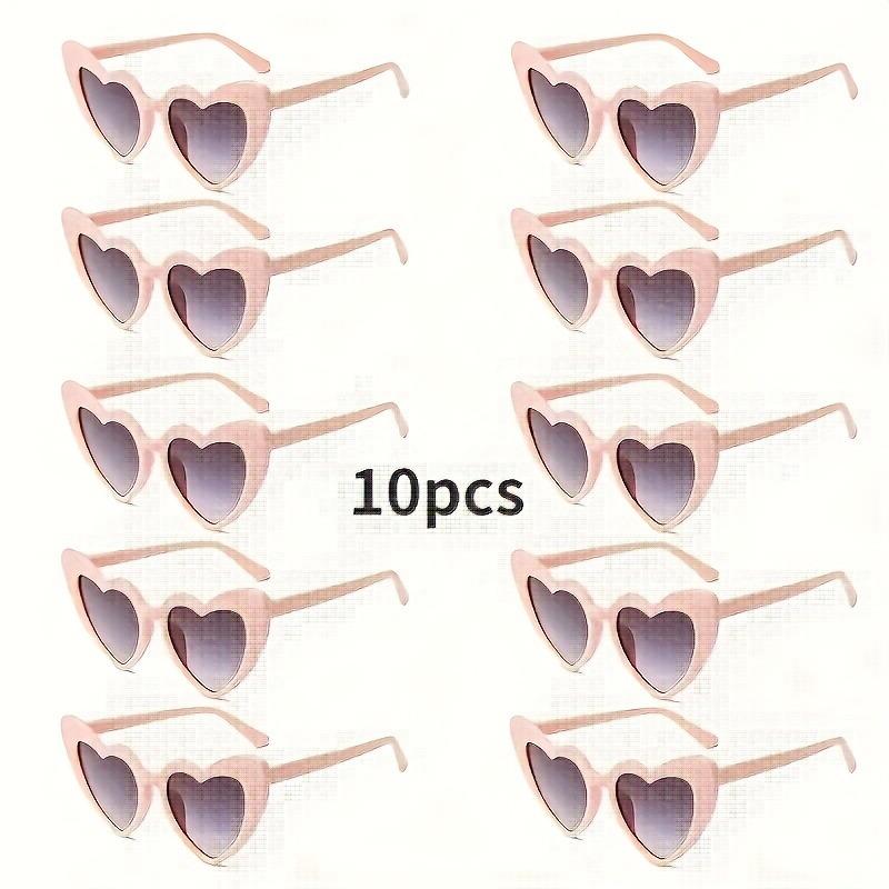 

10 шт. Шикарные модные очки в форме сердца - Белая оправа с серыми линзамиИдеально подходят для свадеб, вечеринок и реквизита для фото