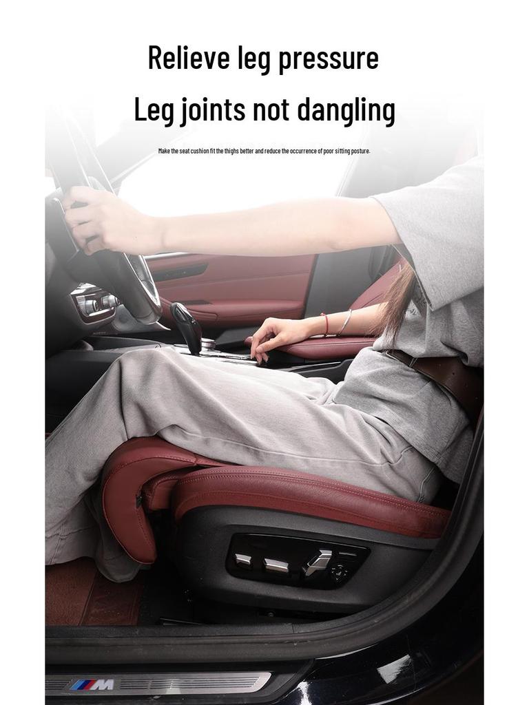Universal Car Seat Cushion with Leg Support - All-Season, Driver & Passenger Use