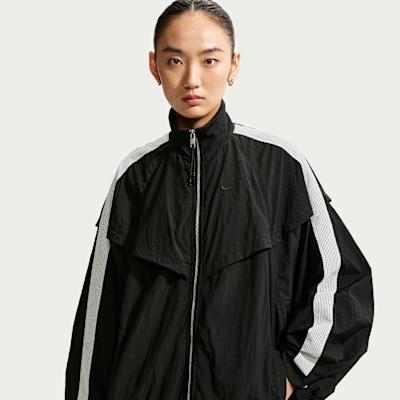 Nike Jackets Women s Black/White Stand Collar Moderate XS