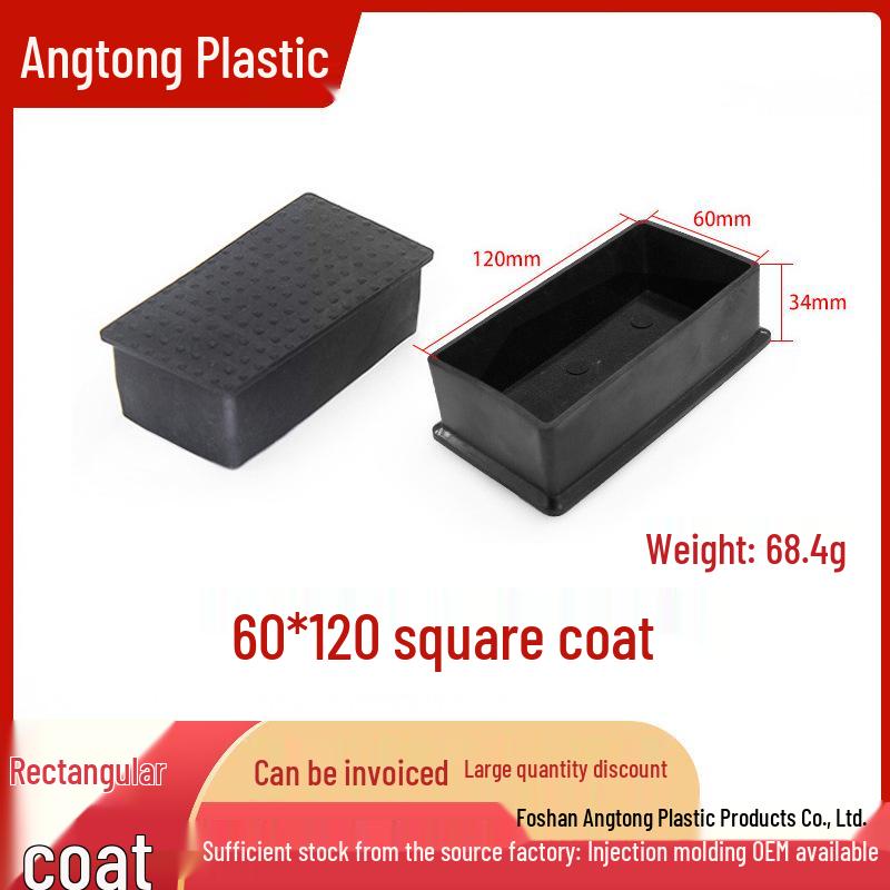 PVC Anti-Slip Wear-Resistant Leg Pads: Square, Stainless Steel Table & Chair Rubber Sleeves