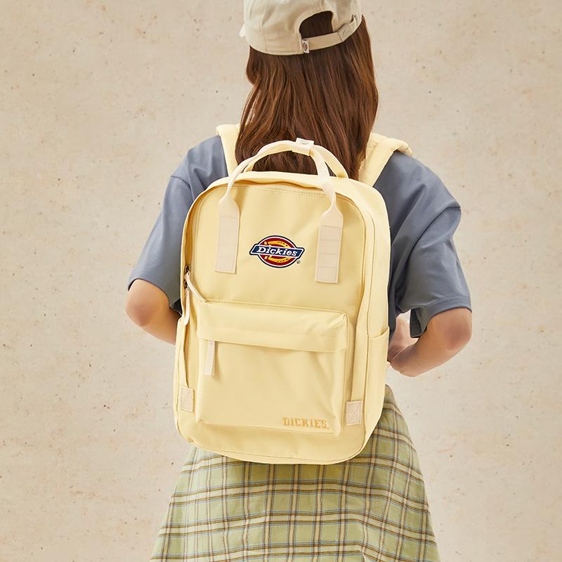 Dickies Minimalist Embroidered Logo Polyester Student Backpack Women Backpack Light-Green Purple Washed-Blue DK-B009