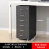 Metal filing cabinet 3/5/6 Office metal steel cabinet with wheels and lock, suitable for home offices and schools