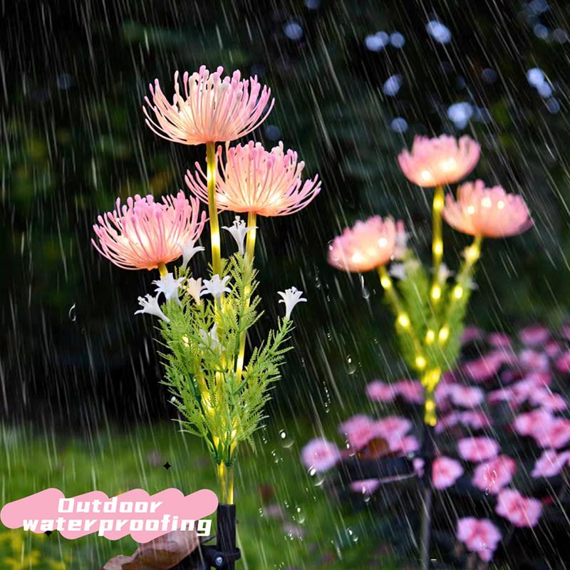 Solar Powered Shore Flower Ground Plug-In Lamp, Outdoor Waterproof, Beautiful Flower Decoration, Courtyard Lawn Decoration