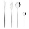Western Purple Silver Tableware New Dinnerware Set 4Pcs Stainless Steel Kitchen Knife Fork Spoon Complete Cutlery Flatware Set