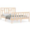VidaXL Bed Frame with Headboard 140x190 Cm Solid Wood 3193121