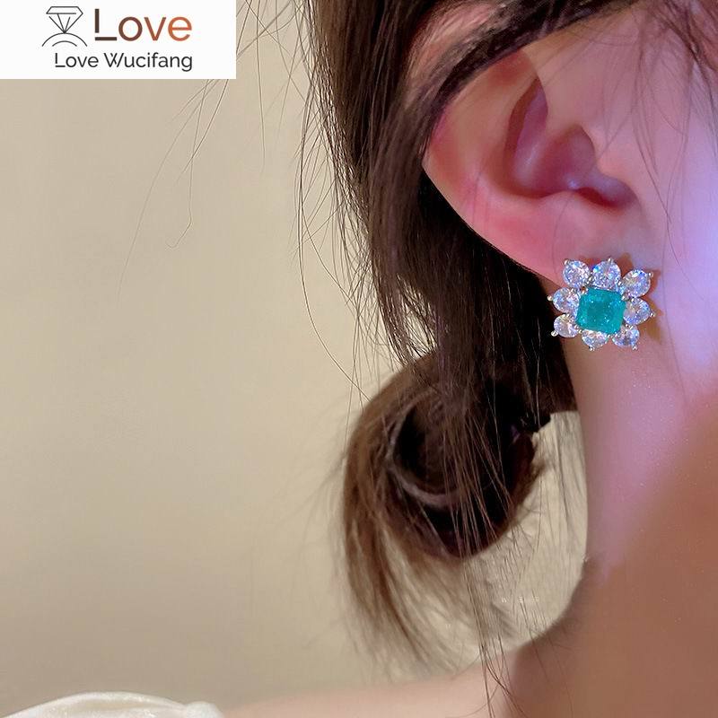 

Новые тенденции зеленые серьги для женщин корейский стиль нежные хрустальные камни свадебные украшения бижутерия подарки подружкам невесты