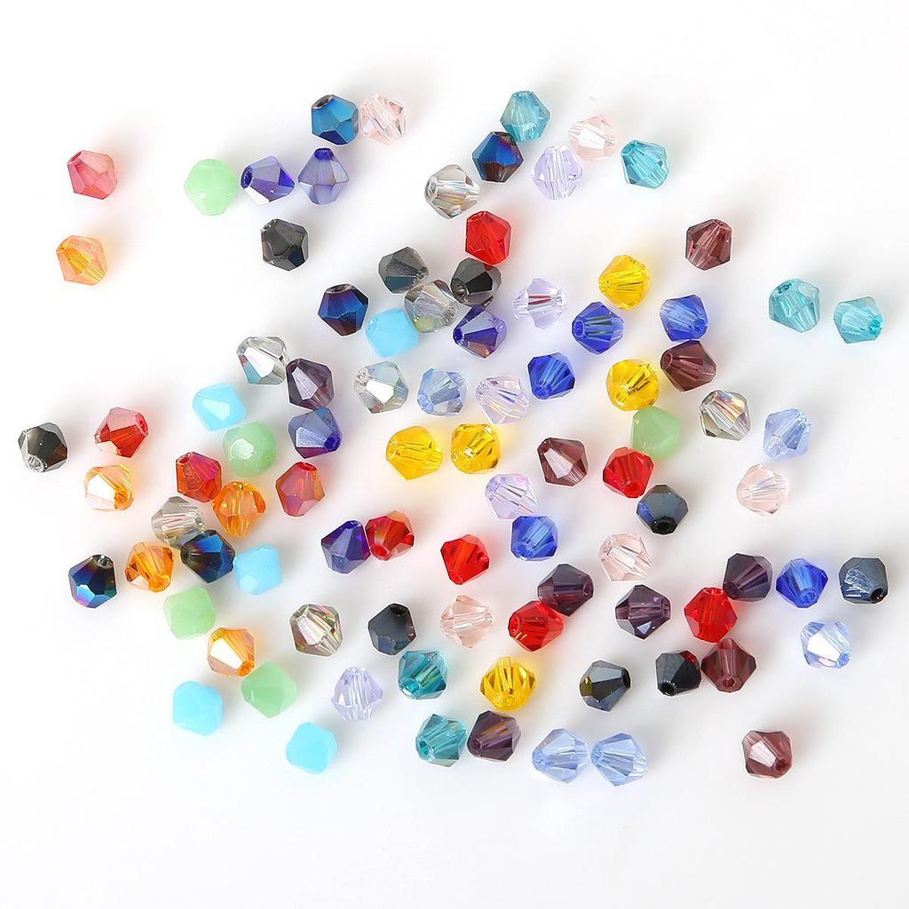 4mm Rhombus Glass Crystal Beads for DIY Jewelry Making