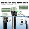 Odoland Snorkel Set, Full Face Diving Mask + Adjustable Fins + Storage Bag, 180-Degree Ultra-Wide Angle, GoPro Mountable, Anti-Fog, Easy to Put On and