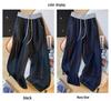 Plus Size Elastic Waist Wide-Leg High-Waisted Floor-Length Jeans for Women