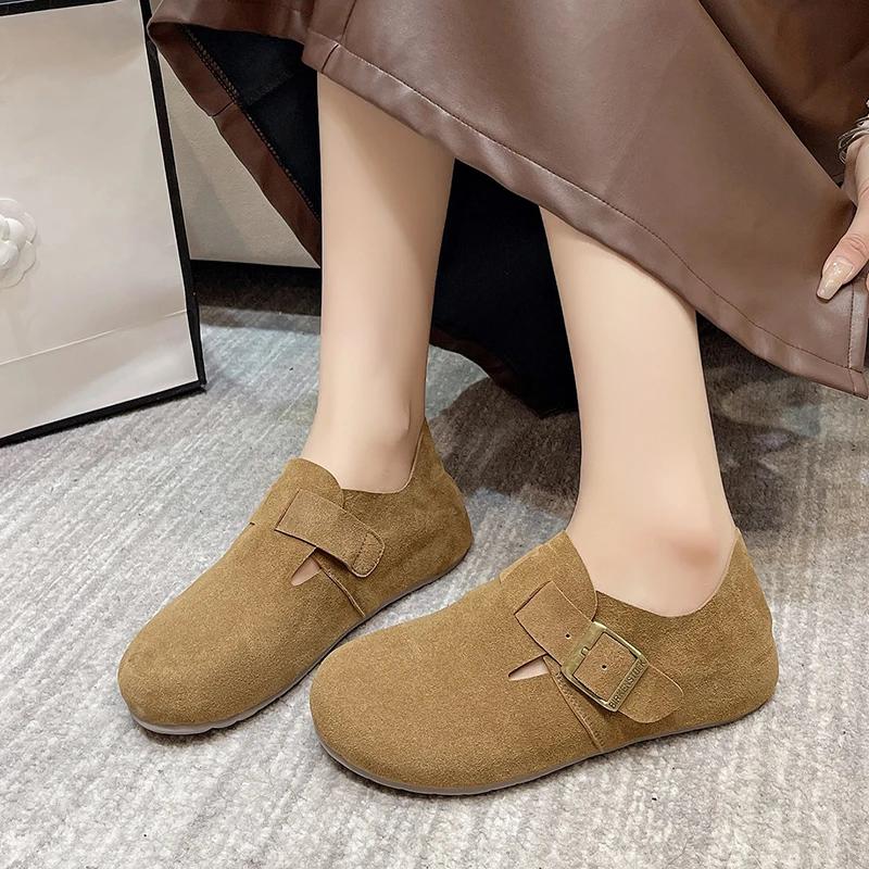 Fashion Zapatillas Platform Retro Shoes for Women 2024 New Round Toe Casual Shoe Lazy Comfort Flat Shoe Luxury Women Sneakers Loafers