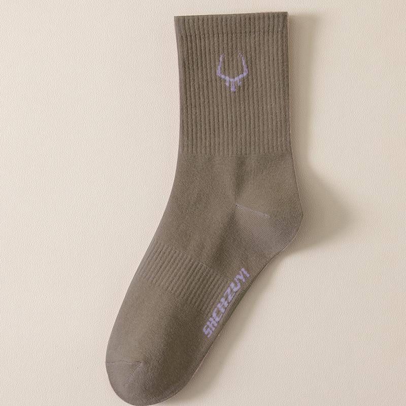 Chaussettes en coton hautement élastiques Douze Constellations: Tube moyen pour hommes et femmes pour sports légers, automne et hiver.
