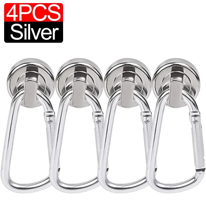 

Сильные неодимовые магнитные крючки, вращающиеся на 360°, карабин, магнитное кольцо, магнитный крючок для холодильника, домашняя кухня, ванная комната, присоска 6x2.5x2cm