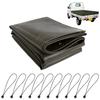 NARISHIBA Light Truck Bed Truck Sheet with Elastic Thick Polyester Canvas Light Truck Bed Cover Green X for Light Sheet, Bands, (PVC), Waterproof,