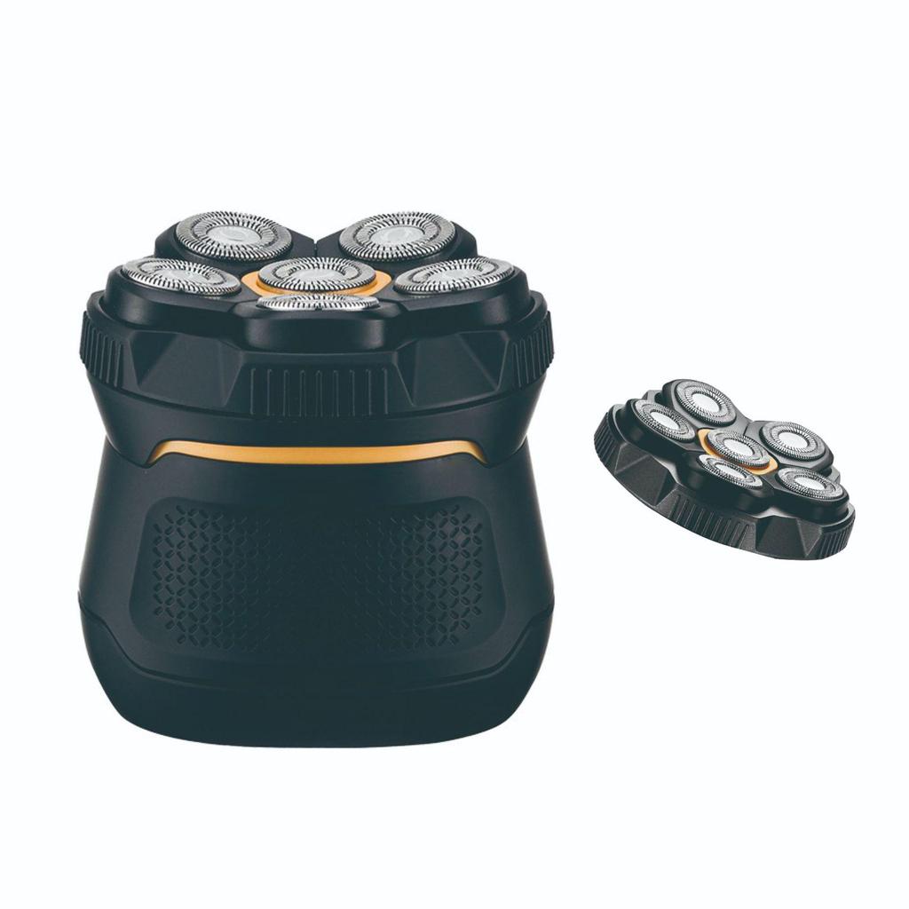 Magnetic Six-Blade Hair Clipper Self-Shaver for Bald Heads with Digital Display