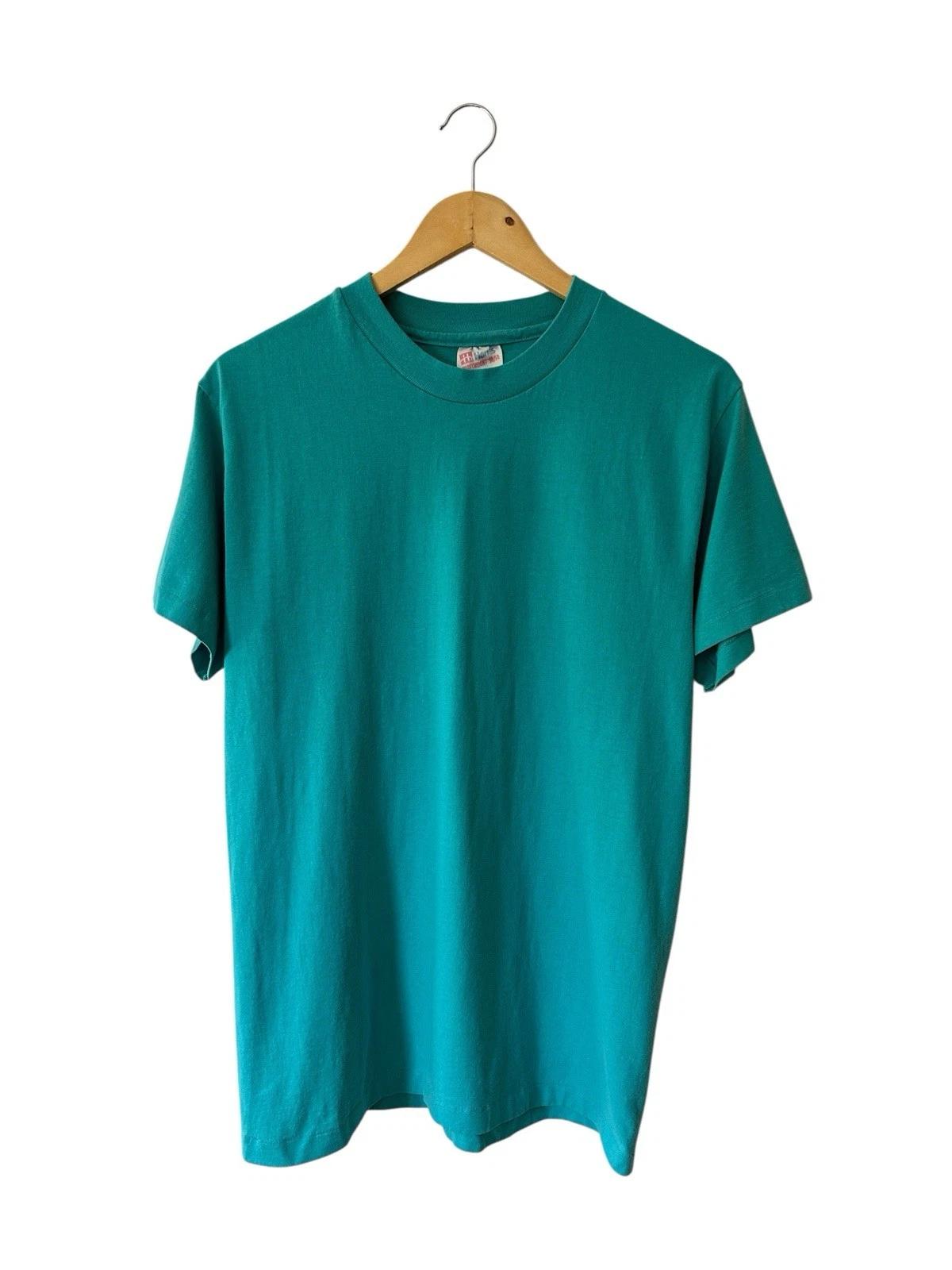 

Vintage Hanes Heavyweight 50/50 Blank Blue T Shirt Men’s Medium USA 90’s Single 3XL