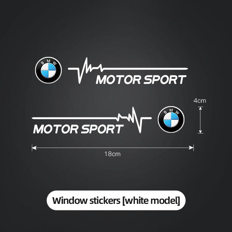 DJSA5 Creative Stickers Car Window Stickers Emblem Decor Decals For BMW F30 F10 E90 F20 E46 E60 E70 E39 E36 E87 X7 E92 E28 X3 X4 X5 X6