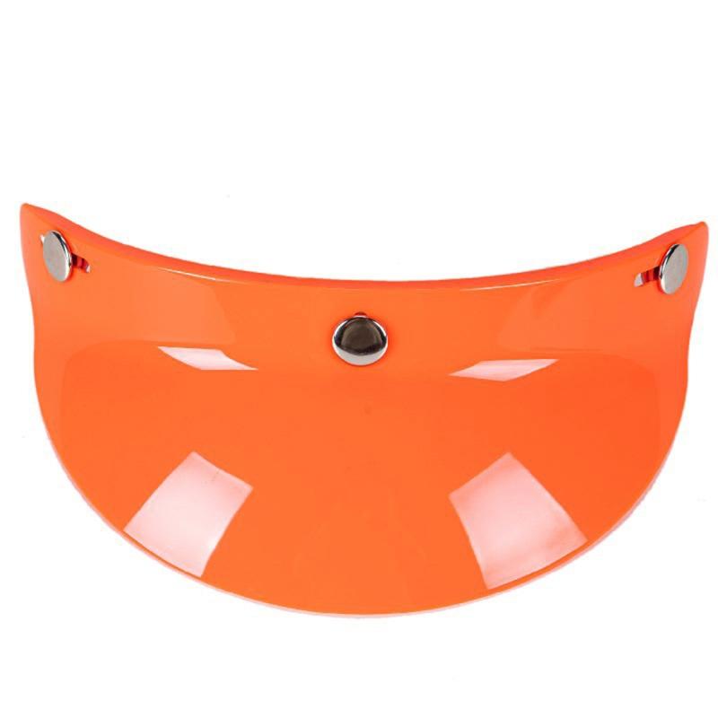 Universal 3/4 Helmet Visor Shield 3-Snap Helmet for Peak Lens Odorless Retro Len