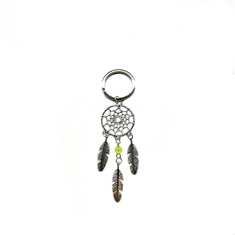 Cross-Border Dream Catcher Leaf Tassel Keychain Pendant