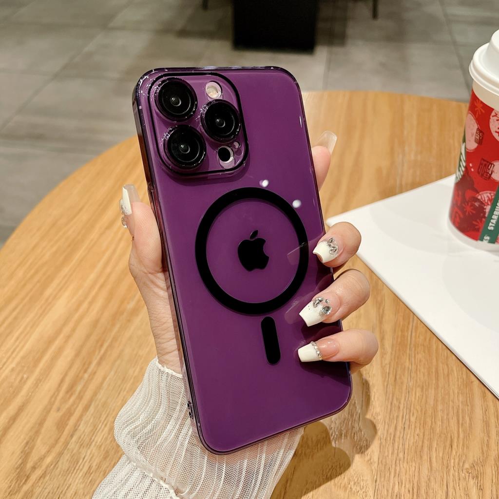 Ultra tenké tvrdé PC puzdro pre Magsafe bezdrôtové nabíjanie pre iPhone 15 14 Plus 13 12 11 Pro Max Priehľadný magnetický nárazuvzdorný kryt