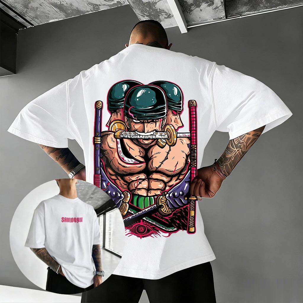 Oversized Vintage One Piece Zoro Graphic T Shirt Men Women Short Sleeve Tee  Anime Print 2026 Summer Y2k Streetwear Casual Tops