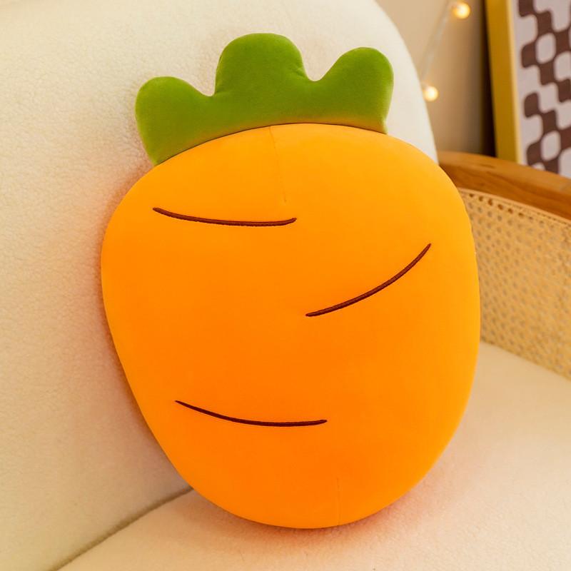 Soft Carrot Plush Toy Cartoon Vegetable Stuffed Pillow Creative Fluffy Doll Pink/orange/yellow/red 28/40/60/80cm
