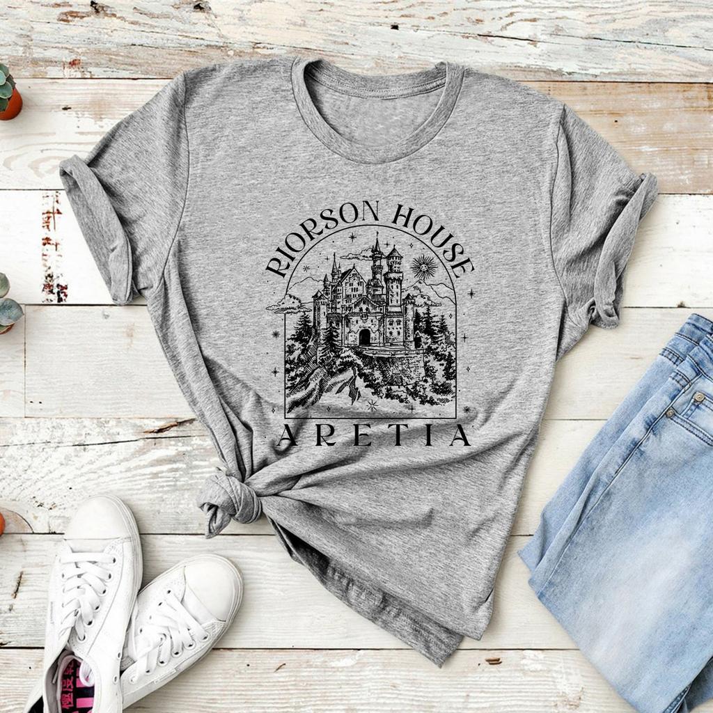 Iron Flame T-shirt Xaden Riorson House T Shirt Unisex Vintage Graphic Tees Casual Short Sleeve Round Neck Tshirt Bookish Gift