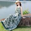 Fashion Floral Sleeveless Cotton Maxi Dress Summer Boho Style Casual Wear for Women