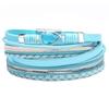 JMXD  Women Multi Layer Wrap Bracelet Magnetic Clasp Leather Rhinestone Bangle Adjustable Fashion Sparkle Cuff Gift