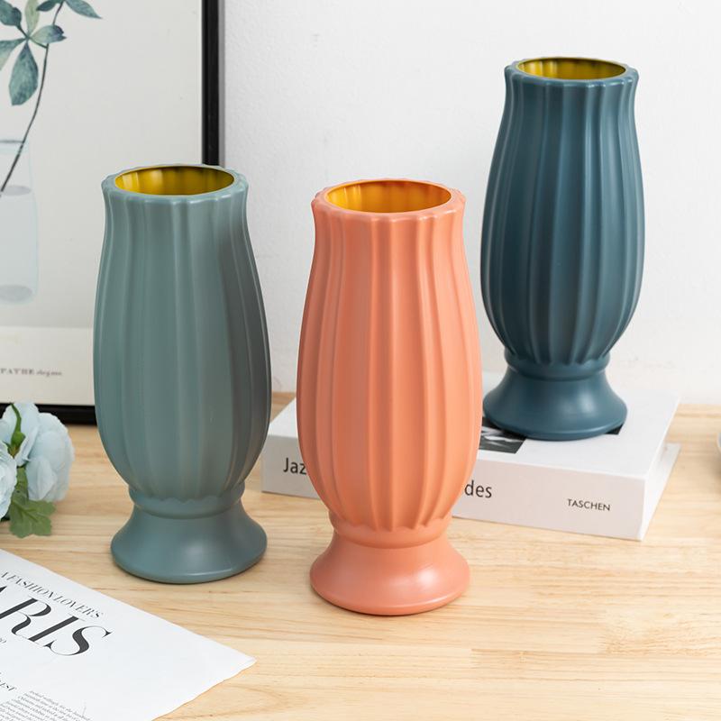 European Style Minimalist Roman Plastic Vase For Home Dining Table Decoration Small Floral Arrangements Accessories Not Fragile