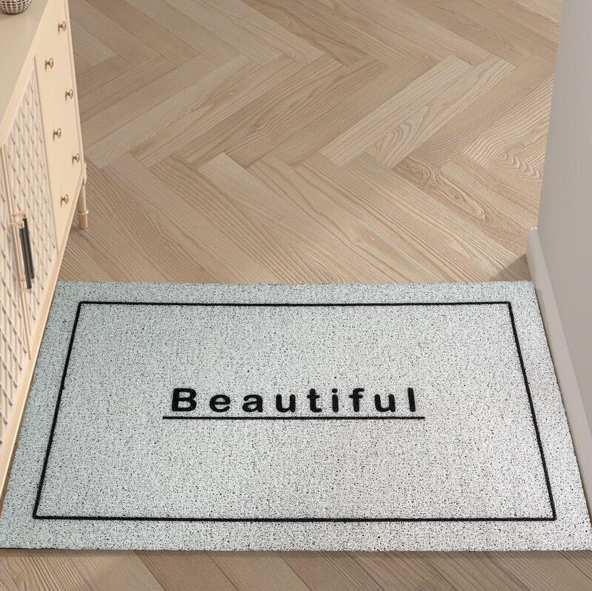 Simple Style Non-slip Dirt-resistant Floor Mat - Cuttable Silk Loop Carpet for Hallway Entrance, Easy to Clean 50×80cm