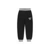 Li Ning X Jason Wu Samarbejde Sportsmode Serie Bogstavbroderi Strikket Løs Manchet Sweatpants Dame Underdele Sort AKLRF84-1