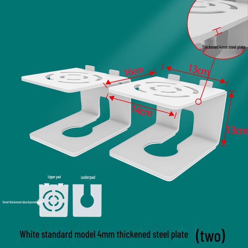 Podwyższany Stojak na Głośniki Biurkowe z Grubą Płytą Stalową, Odporny na Wstrząsy, Antypoślizgowy