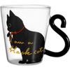250ML Cute Cat Glass Juice Coffee Cup Milk Tea Coffee Glass Mug Cat Tail Handle Cat Cup Gifts