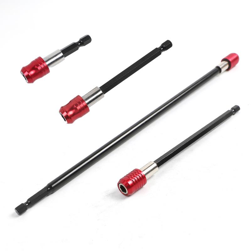 Red Hex Shank 300mm Quick-Release Self-Locking Screwdriver Bit Extension Rod