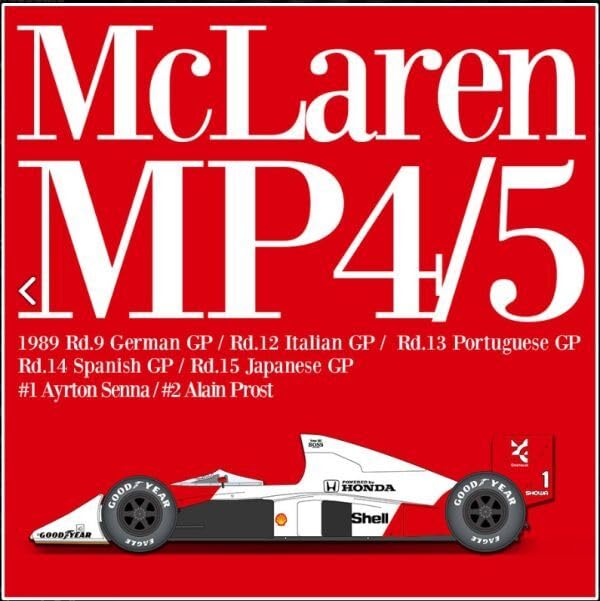 Model Factory Hiro MFH McLaren Kit Ayrton Senna Model Factory Hiro K808 Version 1/43 MP4/5 Multi-Metal 3-Type Ver.B (K809)