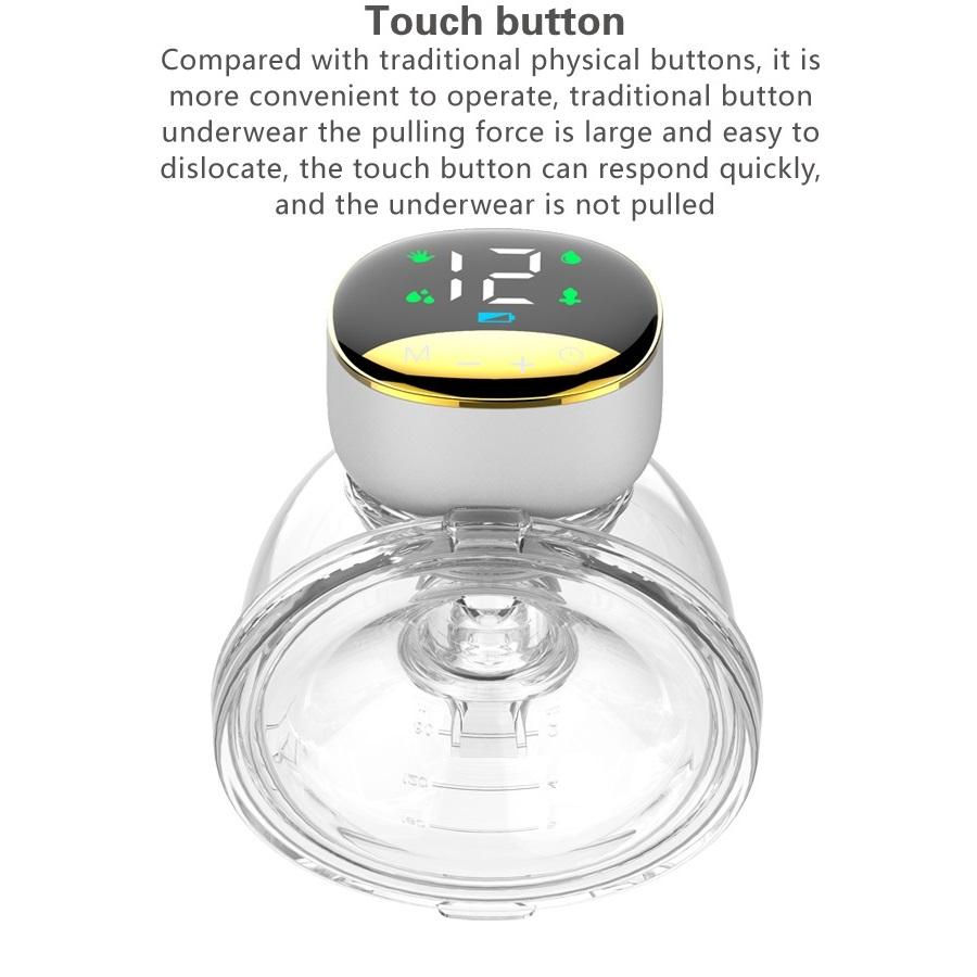 Pompă de sân reîncărcabilă, portabilă, fără fir, anti-reflux, lapte matern, cu mâinile libere, pompă de sân inteligentă, portabilă, extractoare de lapte, pompă