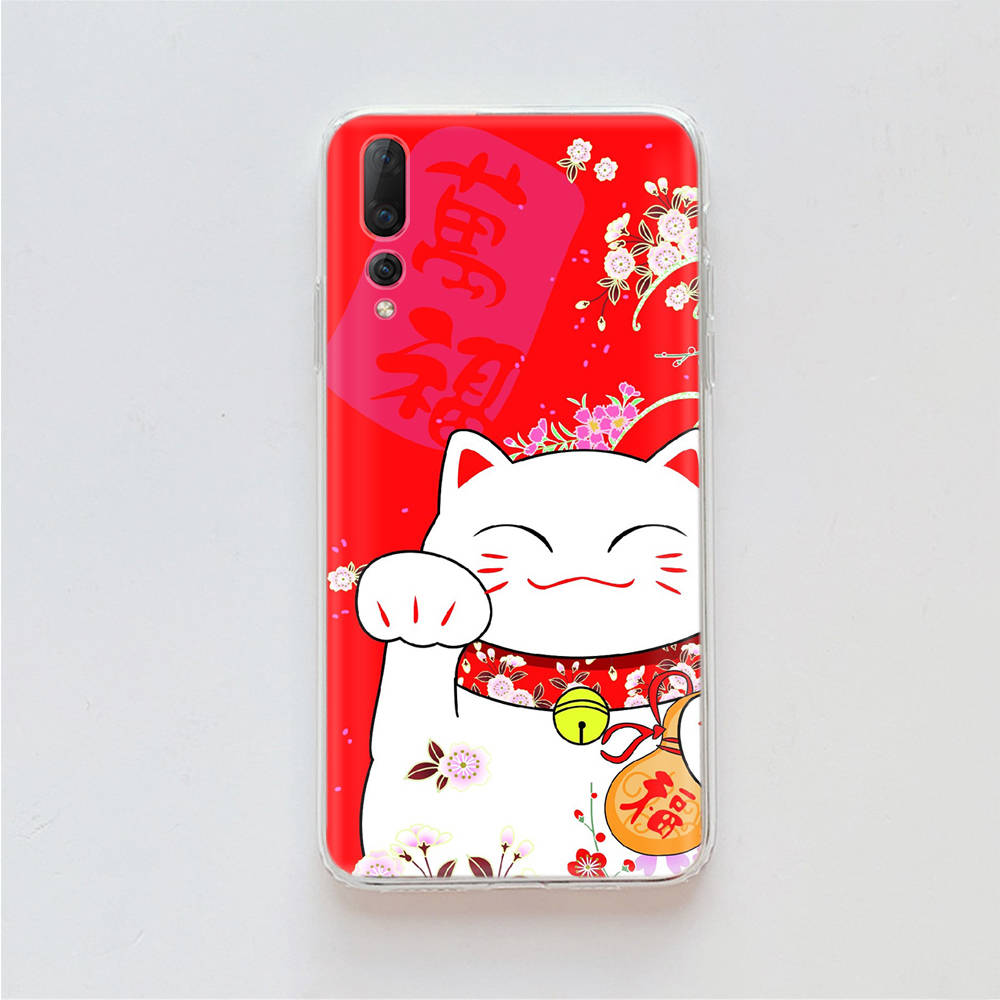 

Чехол Lucky Cat TPU для iPhone XR 7 8 14 15 11 12 13 X XS Pro Max Xiaomi Redmi 13C Note 9 Samsung A22 S23 S24 Ultra Plus VIVO Samsung A10 кожа буйвола