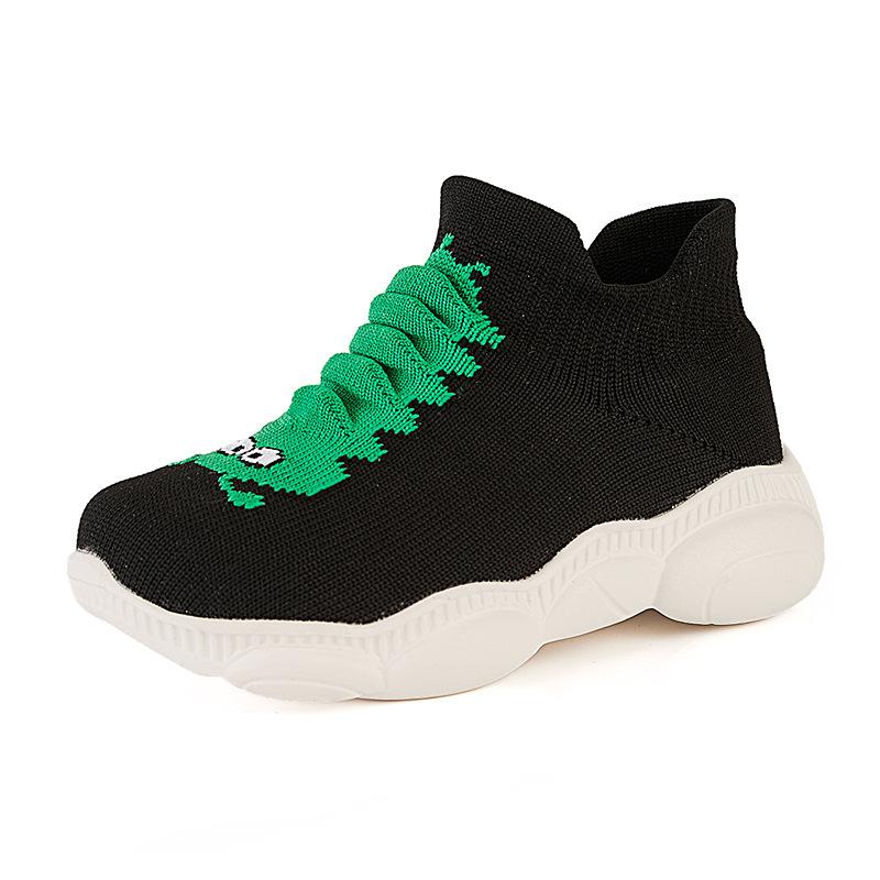 New classmates, caterpillar classmates, high-elastic flying woven baby shoes, children's toddler shoes, thick-soled hollowed-out classmates