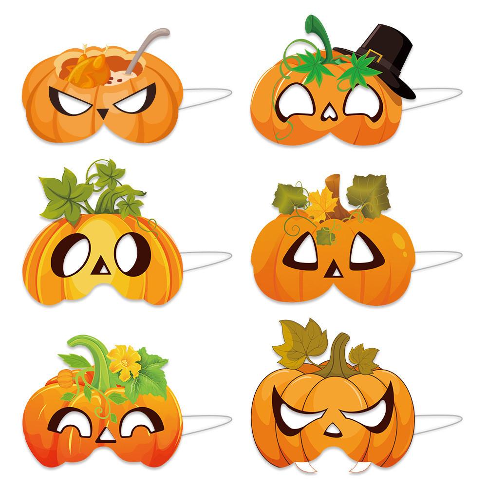 Face Holiday Pumpkin Mask Thanksgiving Venue Decor Accessories Photo Prop Set