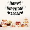 24-Pcs ‘Happy Birthday Loca’ Banner Set, Glitter Party Banners, Vampire Birthday Party Decorations, Suitable for Birthday and Party Decorations
