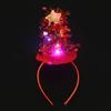 Christmas Hair Bands Glitter Santa Hat Headband Glowing Holiday Party Favor